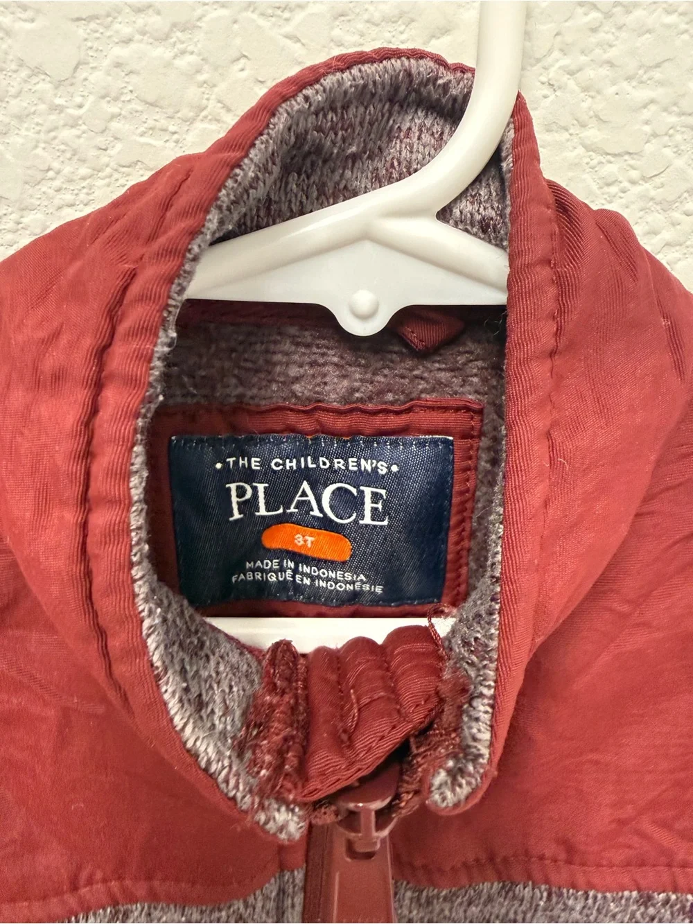 The Children's Place Marled Burgundy & Heather Jacket